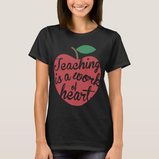 T-shirt L'enseignement est travail de coeur les (Devant)
