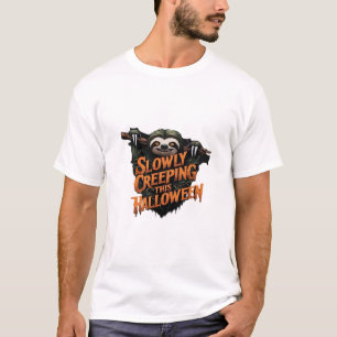 T-shirt Lentement rampant ce Halloween - Paresseux effraya