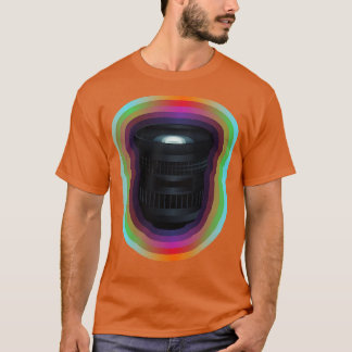 T-shirt Lentille de caméra avec bordure de dégradé