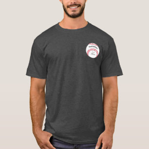 T-shirt L'entraîneur de base-ball ajoutent le nom,