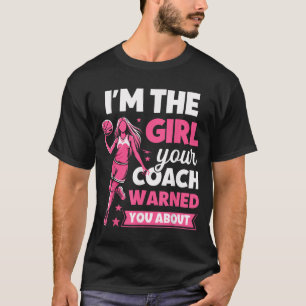 T-shirt L'entraîneuse Fille Averti À Propos De - Drôle Bas