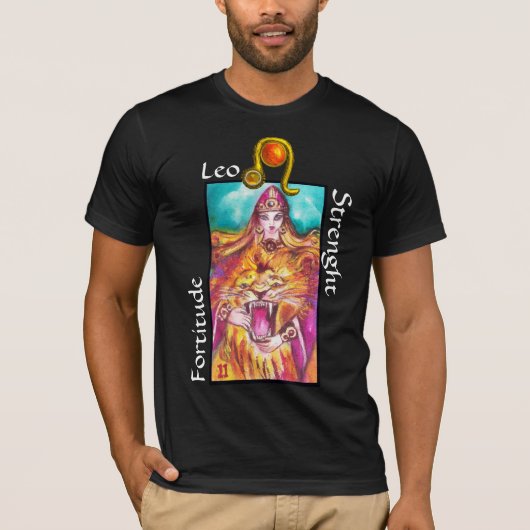 T-SHIRT LEO, ASTROLOGIE DE LA TAROTE RENFORCÉE SIGNE D'ANN (Devant)