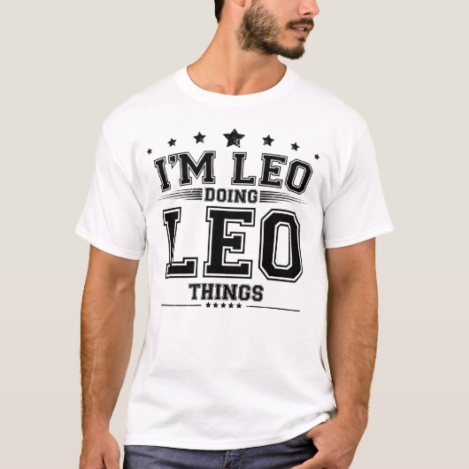 T-shirt Leo fait des choses à Leo (Devant)