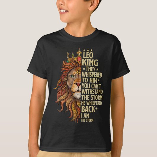 T-shirt Leo King They Whispered To Him You Cant With Stand (Devant)