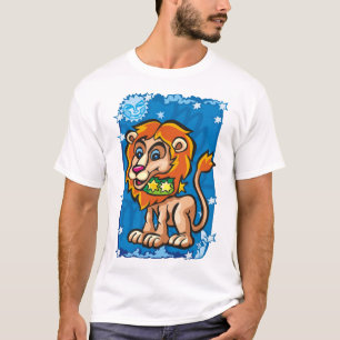T-shirt Léo Lion dans le ciel nocturne