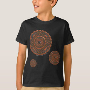 T-shirt Leo Mandala Chemise noire pour enfants et bébé