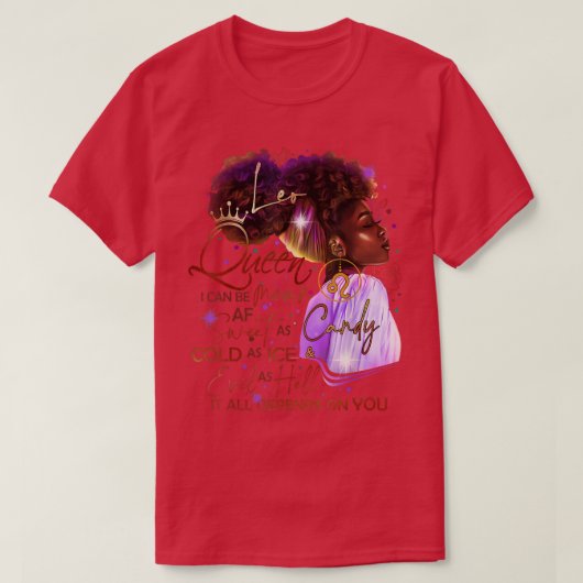 T-shirt Leo Queen Sweet As Candy Cadeau Anniversaire Pour (Design devant)