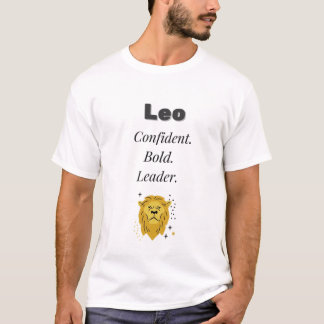 T-shirt Leo Zodiac - Confiant, Audacieux, Leader |