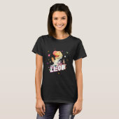 T-shirt LEON - Nom du garçon mignon avec Dinosaur mignon (Devant entier)