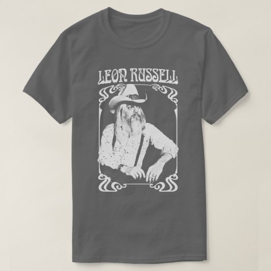 T-shirt Leon Russell Retro 1970 Fan Design (Design devant)