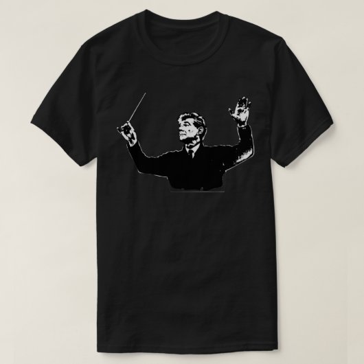 T-shirt Leonard Bernstein Classique Compositeur Portrait C (Design devant)