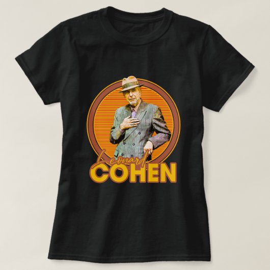 T-shirt Leonard Cohen les années 70 Art esthétique (Design devant)