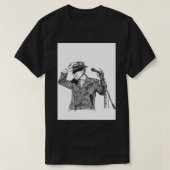 T-shirt Leonard Cohen Original Hand Drawn Ink Print (Design devant)