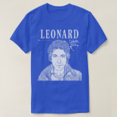 T-shirt Leonard cohen White rétro (Design devant)