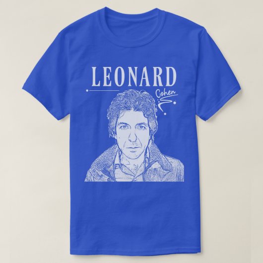 T-shirt Leonard cohen White rétro (Design devant)