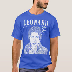 T-shirt Leonard cohen White rétro