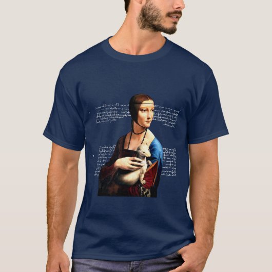 T-shirt Léonard de Vinci Lady avec Ermine (Devant)