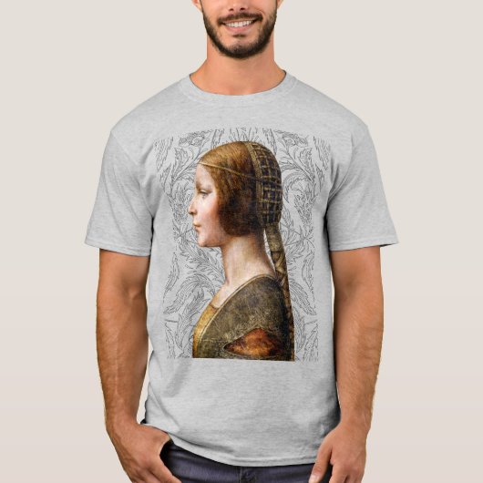 T-shirt Leonardo da Vinci Portrait La Bella Principessa (Devant)