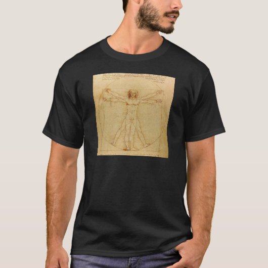 T-shirt Leonardo da Vinci , Vitruvian Man (Devant)