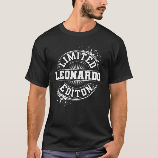 T-shirt LEONARDO Limited Edition Funny Nom personnalisé J (Devant)