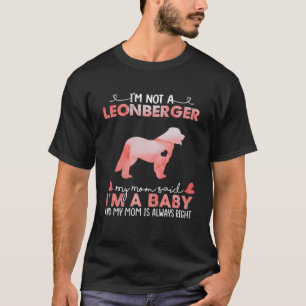 T-shirt Leonberger Chien Maman Dit Bébé Drôle Drôle Cadeau