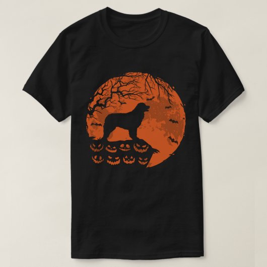 T-shirt Leonberger Et Moon Halloween Cadeau Amoureux des c (Design devant)
