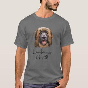 T-shirt Leonberger Maman mignonne Chien Chien Chien Chien 
