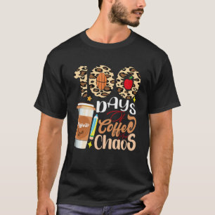 T-shirt Leopard 100 Jours De Café Et Chaos 100Jour De Sch