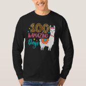 T-shirt Leopard 100 Llamazing Days Llama Teacher 100th Day (Devant)