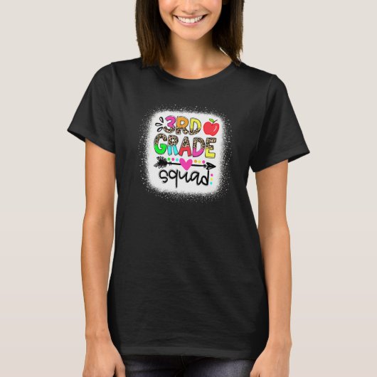 T-shirt Leopard 3e Classe Enseignant Premier Jour De Scho (Devant)