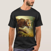 T-shirt Leopard (7) Chat sauvage (Devant)
