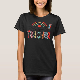 T-shirt Leopard Arc-En-Ciel Enseignant De 3E Année De Reto