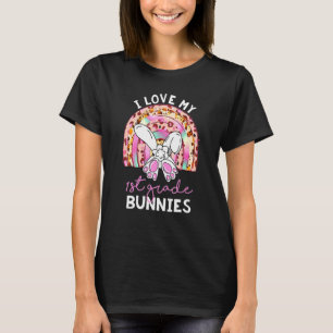 T-shirt Leopard Arc-en-ciel J'aime Mes lapins de 1ère anné