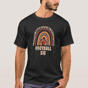 T-shirt Leopard arc-en-ciel Sis de football américain jume