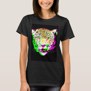 T-shirt Léopard Artistique Psychédélique Animal Cool Color