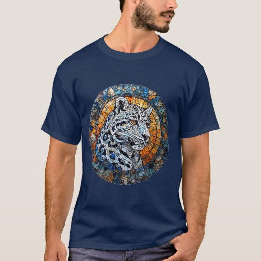 T-shirt Léopard aux tons chauds et froids (Devant)