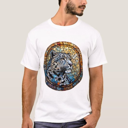 T-shirt Léopard aux tons chauds et froids (Devant)