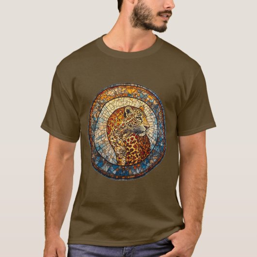 T-shirt Léopard aux tons chauds et froids (Devant)