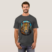 T-shirt Léopard aux tons chauds et froids (Devant entier)