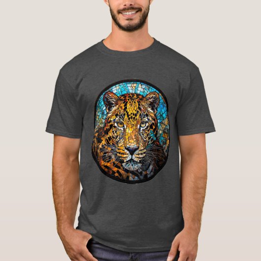 T-shirt Léopard aux tons chauds et froids (Devant)