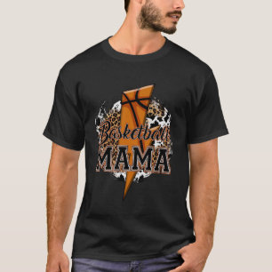 T-shirt Léopard Basketball Mama Lightning Bolt Sport Maman
