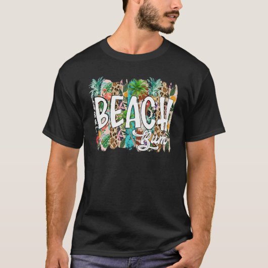 T-shirt Léopard Beach Bum Beach Vacances d'été (Devant)