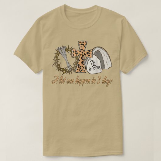 T-shirt Léopard Beaucoup Peuvent Arriver En 3 Jours Jésus  (Design devant)