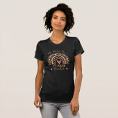 T-shirt Leopard Boho Rainbow Ajouter un nom d'enseignant d (Devant entier)