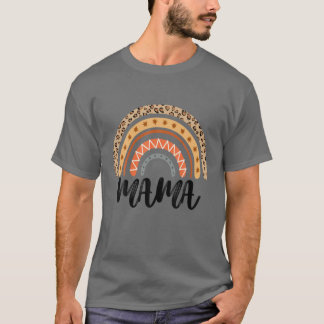 T-shirt Leopard Boho Rainbow Mama Mother's Day
