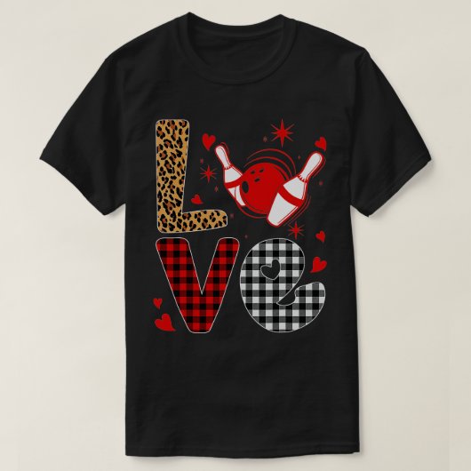 T-shirt Leopard Buffalo Plaid Bowling Lecteur Funny Valent (Design devant)