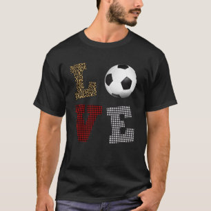 T-shirt Léopard Buffalo Plaid joueur de football entraîneu