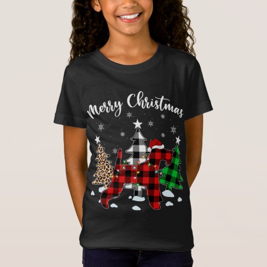 T-Shirt Leopard Buffalo Plaid Wire Fox Terrier Chien Chris (Devant)