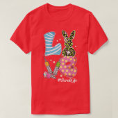 T-shirt Leopard Bunny LOVE Scrub Life Funky Pâques Jour Ch (Design devant)
