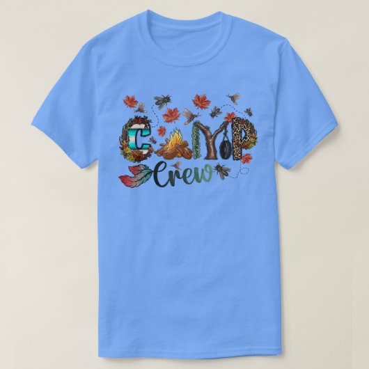 T-shirt Leopard Camp Crew Western Funny Matching Camping C (Design devant)